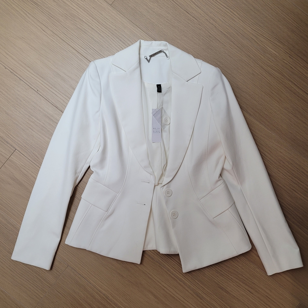 White House Black Market Classic White Blazer